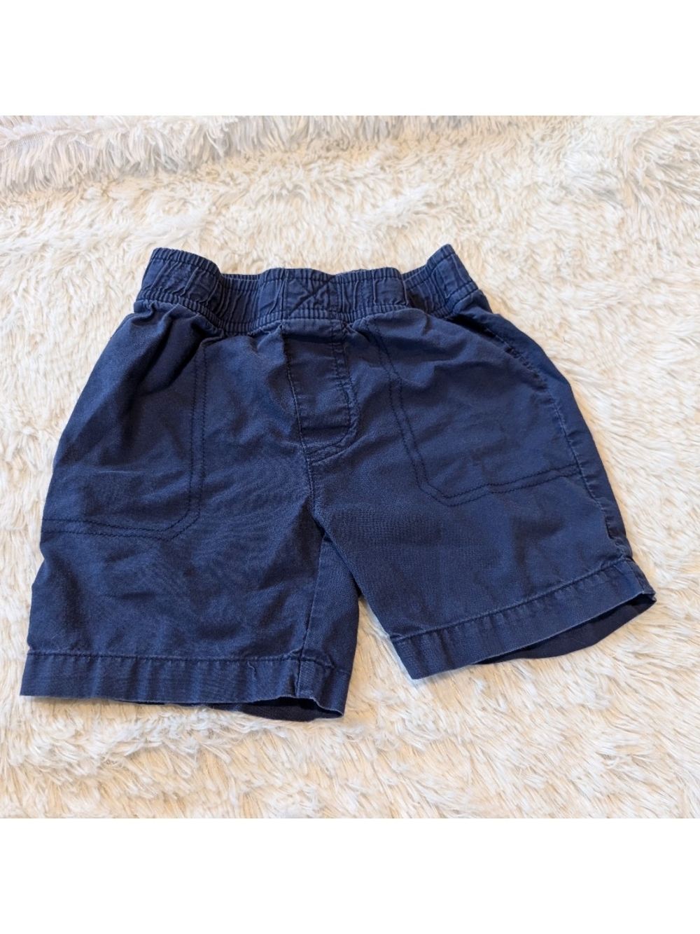 Carter's 100% Cotton Navy Elastic Waist Pull On Shorts Size 2T